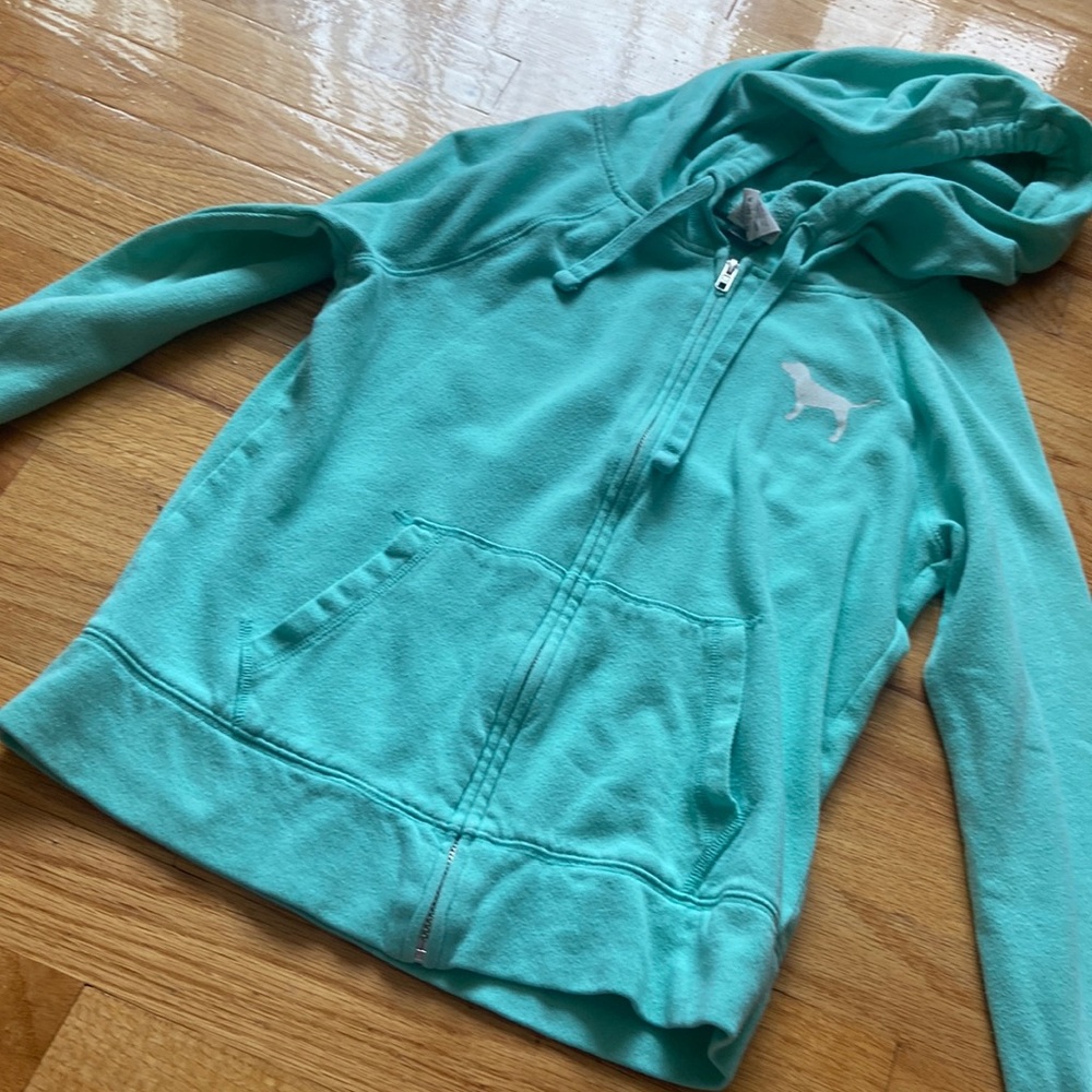 Teal Victoria’s Secret pink zip up